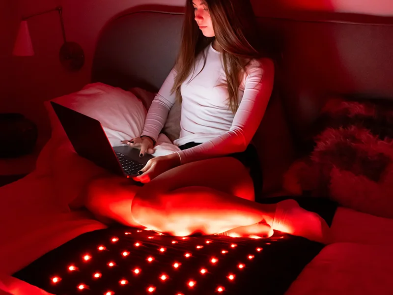 crystal healing mat with red light and pemf